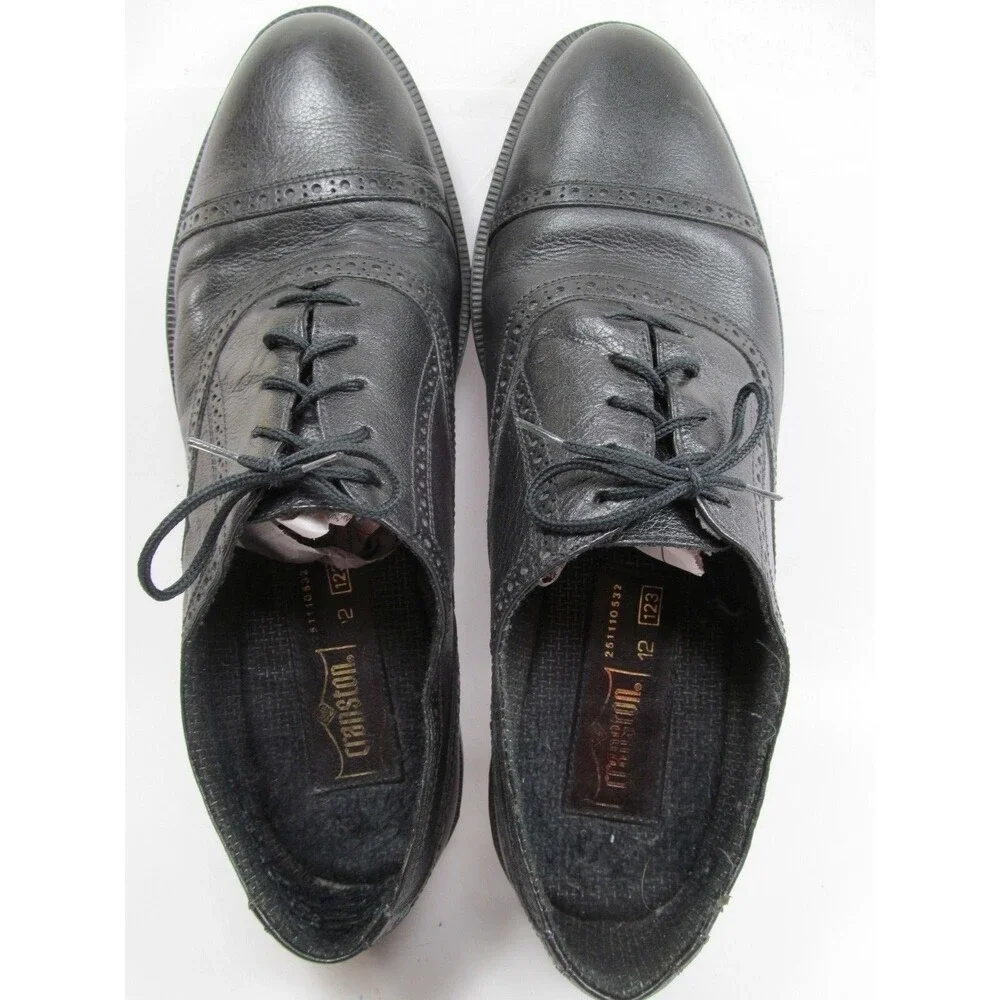 Cranston Cap Toe  Black Shoes Mens Size 12